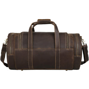 Christmas Gifts Leather Duffel Bag Vintage Carry On Weekend Bag Large Duffle Luggage Bag Overnight Travel Bag - echopurse