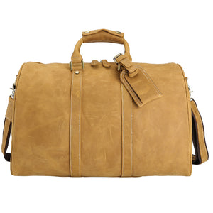 Christmas Gifts Leather Duffle Bag Large Travel Bag Weekender Bag Holdall Overnight Duffel Bag - echopurse