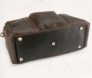 Christmas Gifts Men's Leather Travel Bag Leather Duffle Bag Leather Weekender Bag Men Overnight Bag - echopurse