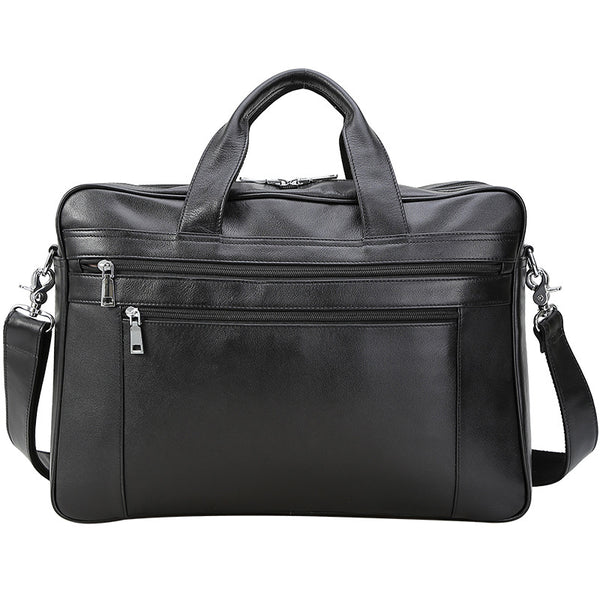 Full Grain Leather Briefcase Men Handbag 17 Inch Laptop Bag Business Shoulder Messenger Bag EchoPurse