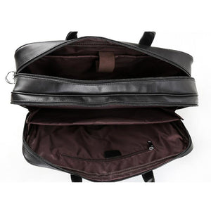 Full Grain Leather Business Briefcase Men Laptop Tote Bag Shoulder Messenger Bags - echopurse