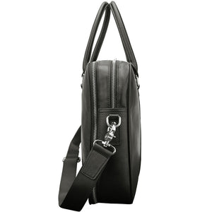 Full Grain Leather Men Handbag Handmade Briefcase Shoulder Messenger Bag - echopurse