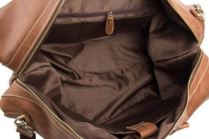 Handmade Top Grain Leather Weekender Bag, Men's Duffle Bag, Travel Bag DZ07 - echopurse