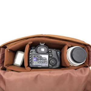 Waterproof Canvas Camera Bag Canvas DSLR Camera Shoulder Bag Vintage Messenger Bag - echopurse