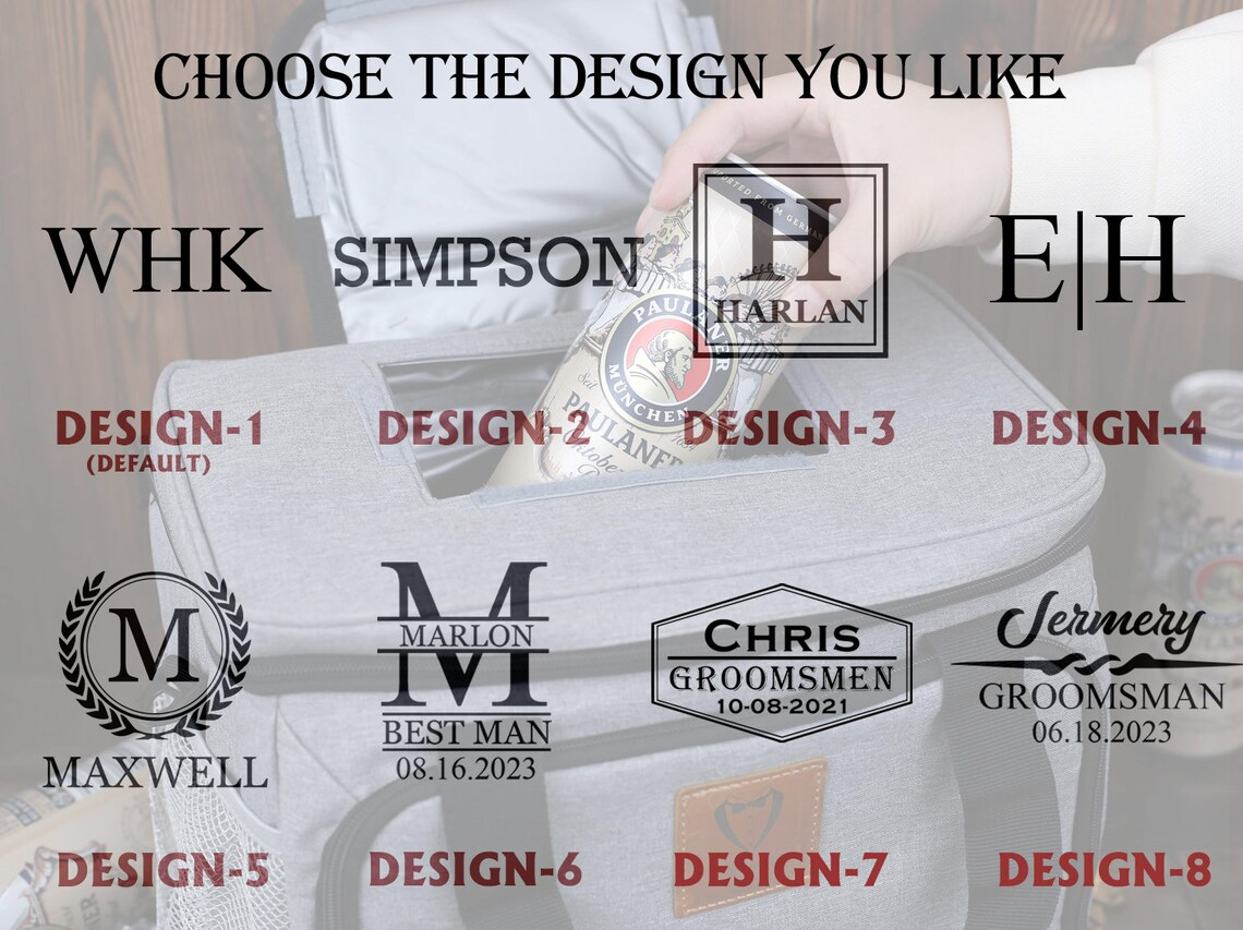 Personalized Groomsmen Gift Cooler Bag, Insulated Bag, Picnic Bag, Barbecue Cooler Bag