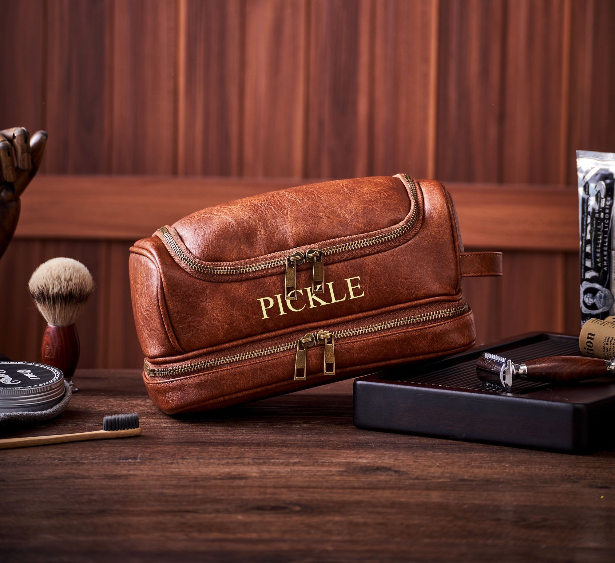 Personalized Canvas Toiletry Bag, Mens Dopp Kit, Groomsmen Gifts Ideas