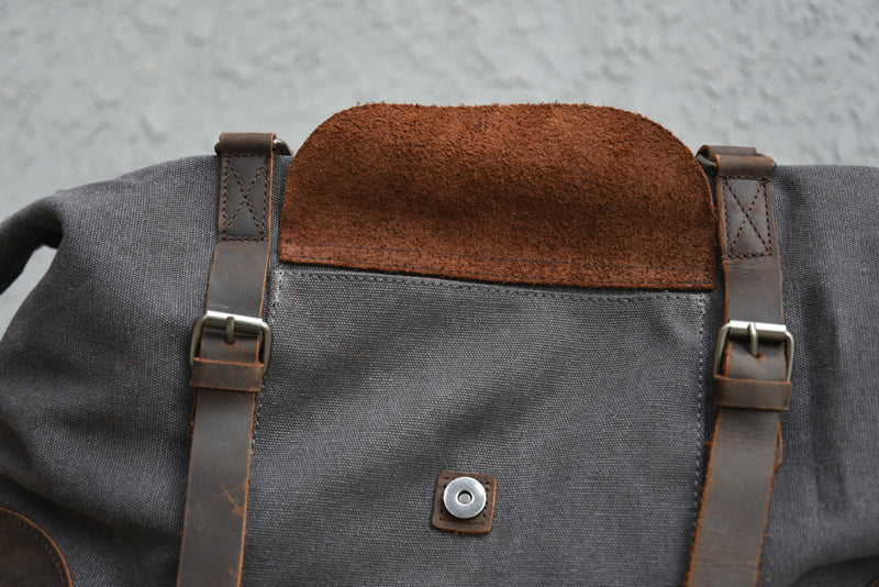 Personalized Duffel Bag, Groomsmen Gifts, Gifts For Men, Canvas Leather Overnight Bag, Mens Carry On, Christmas Gifts