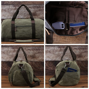 Personalized Groomsmen Canvas Duffel Bag, Overnight Bag, Weekender Bag, Embroidered Duffle Gifts For Men