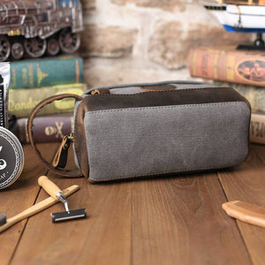 Personalized Groomsman Gift, Toiletry Bag, Dopp Kit,Travel Shaving Kit,Boyfriend Gift,Wedding Proposal,Gift For Men - icambag