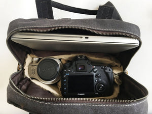 Canvas DSLR/SLR Camera Backpack, School Backpack, Travel Camera Bag - echopurse