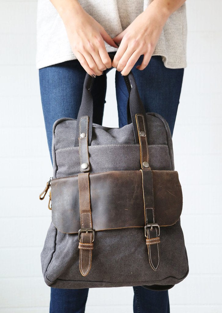 Canvas DSLR/SLR Camera Backpack, School Backpack, Travel Camera Bag - echopurse