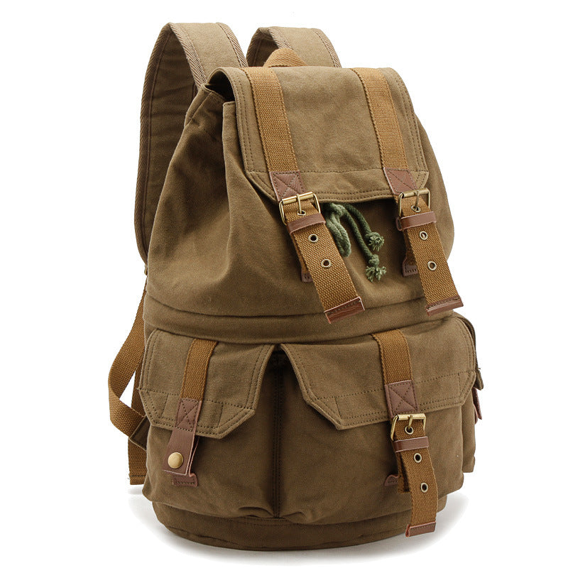 army green canvas travel rucksack backpack Canvas DSLR Camera Backpack Canvas Travel Backpack Casual Laptop Backpack