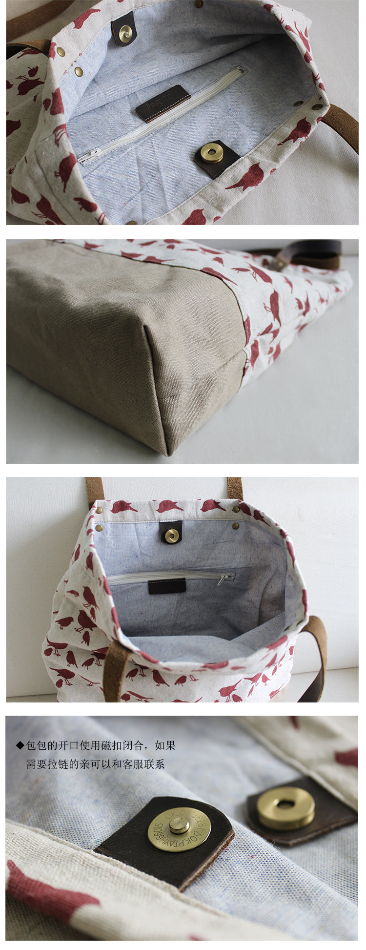 Canvas Tote Bags, Ladies Handbags, Handmade Gifts For Girlfriend, Birthday Gift, Best Christmas Gift - echopurse