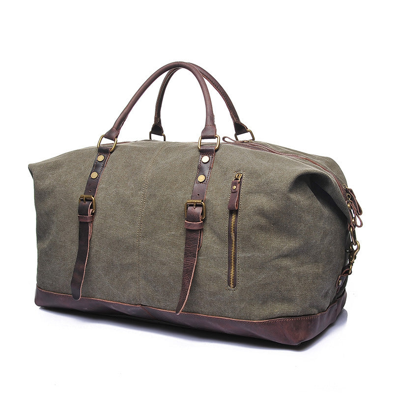 Canvas Travel Bags Vintage Duffle Bags Travel Handbags Shoulder Duffel Bags Mens Holdall Christmas Gifts Khaki