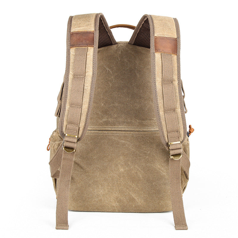 Canvas Waterproof Camera Backpack Canvas DSLR Camera Backpack Travel Backpack QSM3036 - echopurse
