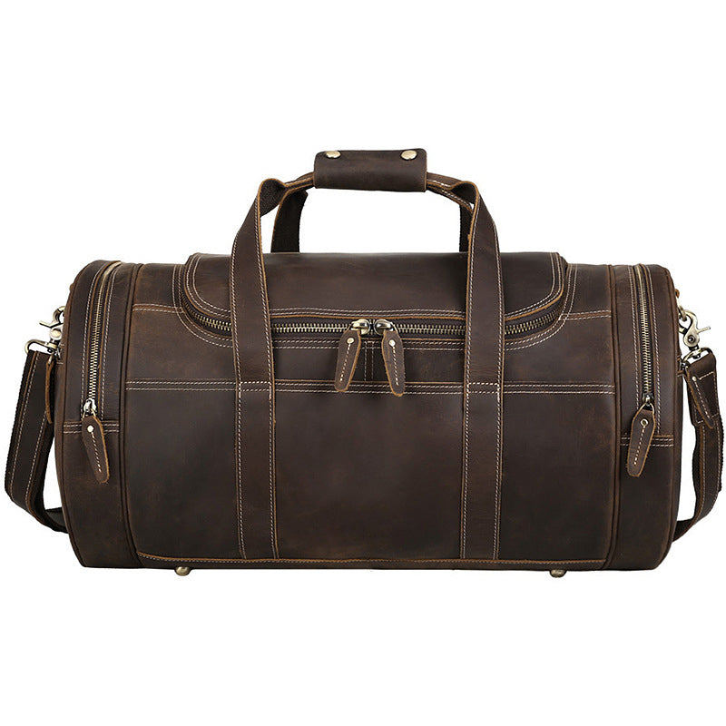 Christmas Gifts Leather Duffel Bag Vintage Carry On Weekend Bag Large Duffle Luggage Bag Overnight Travel Bag - echopurse