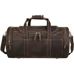 Christmas Gifts Leather Duffel Bag Vintage Carry On Weekend Bag Large Duffle Luggage Bag Overnight Travel Bag - echopurse