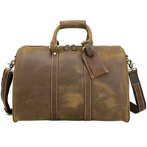Christmas Gifts Leather Duffle Bag Large Travel Bag Weekender Bag Holdall Overnight Duffel Bag - echopurse