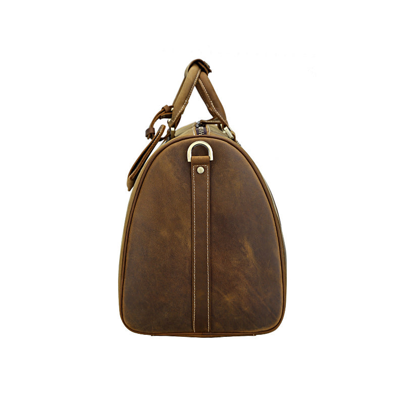 Christmas Gifts Leather Duffle Bag Large Travel Bag Weekender Bag Holdall Overnight Duffel Bag - echopurse