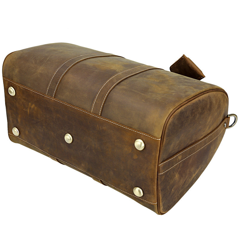Christmas Gifts Leather Duffle Bag Large Travel Bag Weekender Bag Holdall Overnight Duffel Bag - echopurse