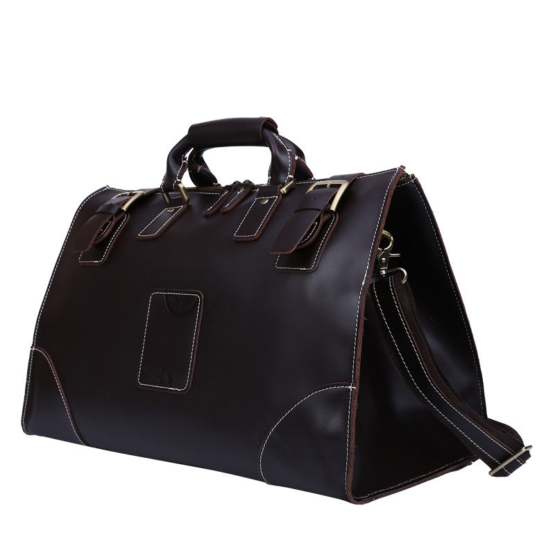 Christmas Gifts Leather Duffle Bag Large Weekender Bag Vintage Overnight Bag Men Travel Bag - echopurse