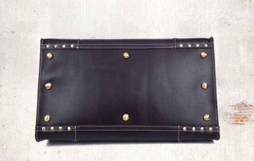 Christmas Gifts Leather Duffle Bag Large Weekender Bag Vintage Overnight Bag Men Travel Bag - echopurse