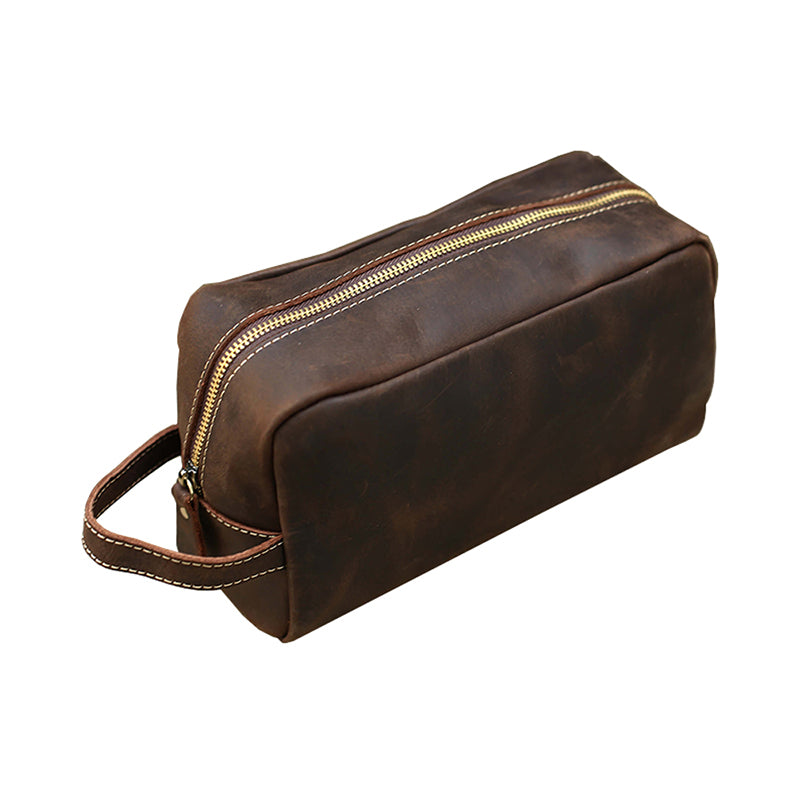 Christmas Gifts Leather Toiletry Bag Personalized Dopp kit  Monogrammed Cosmetic Bag Travel Toiletry Bags - echopurse