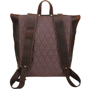 Crazy Horse Leather Men Backpack Laptop Backpack Large Travel Backpack - echopurse