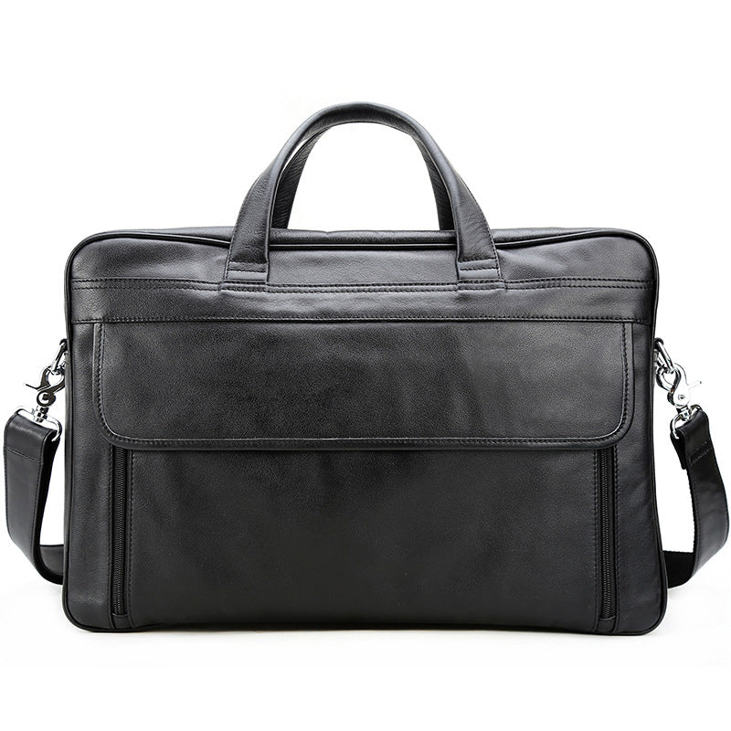 Full Grain Leather Business Briefcase Men Laptop Tote Bag Shoulder Messenger Bags - echopurse