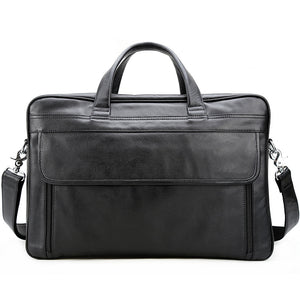 Full Grain Leather Business Briefcase Men Laptop Tote Bag Shoulder Messenger Bags - echopurse