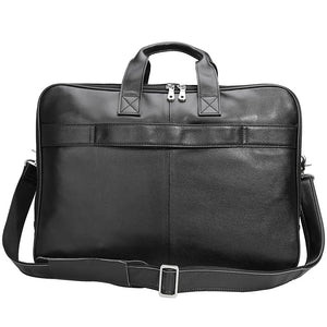 Full Grain Leather Men Briefcase Large Laptop Tote Bag Business Handbag Shoulder Messenger Bag - echopurse
