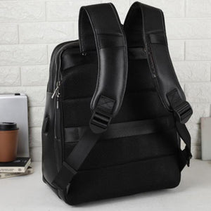 Full Grain Leather Travel Backpack Men Laptop Backpack Large Capacity School Backpack - echopurse