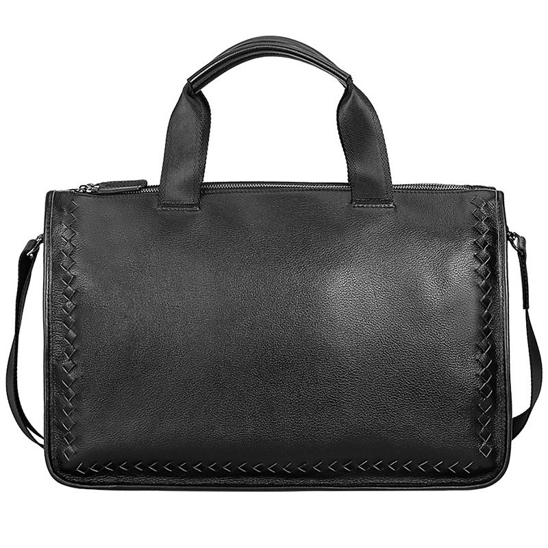 SAC PLAT HORIZONTAL ZIPPE Briefcase Business Crossbody Handbag Fashion Men  Shoulder Bag Leather Laptop Package Man Computer Bags1969 From Zhucai33,  $77.42