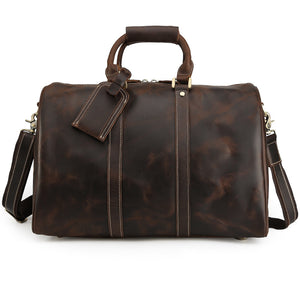 Gift for Him Leather Overnight Duffel Bag Leather Weekender Bag Leather Travel Bag Holdall Bag - echopurse