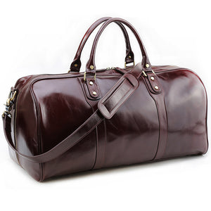 Gifts For Him Full Grain Leather Men's Travel Bag Men's Weekend Bag Leather Duffle Bag Hold All Bag - echopurse
