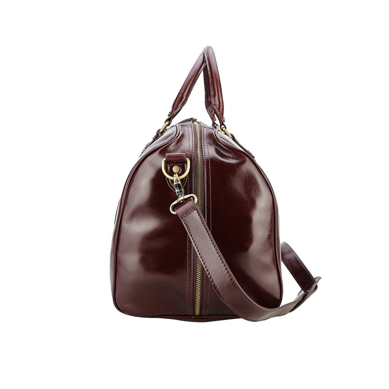 Gifts For Him Full Grain Leather Men's Travel Bag Men's Weekend Bag Leather Duffle Bag Hold All Bag - echopurse