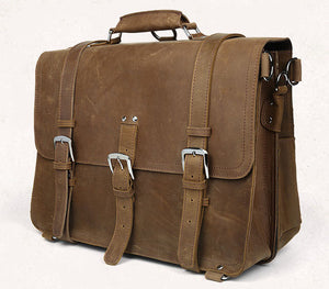 Handmade Top Grain Leather Backpack, Shoulder Bag, Crazy Horse Leather Travel Bag, Handbag CN5049 - echopurse