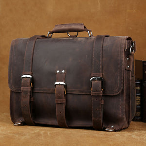 Handmade Top Grain Leather Backpack, Shoulder Bag, Crazy Horse Leather Travel Bag, Handbag CN5049 - echopurse