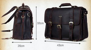 Handmade Top Grain Leather Backpack, Shoulder Bag, Crazy Horse Leather Travel Bag, Handbag CN5049 - echopurse