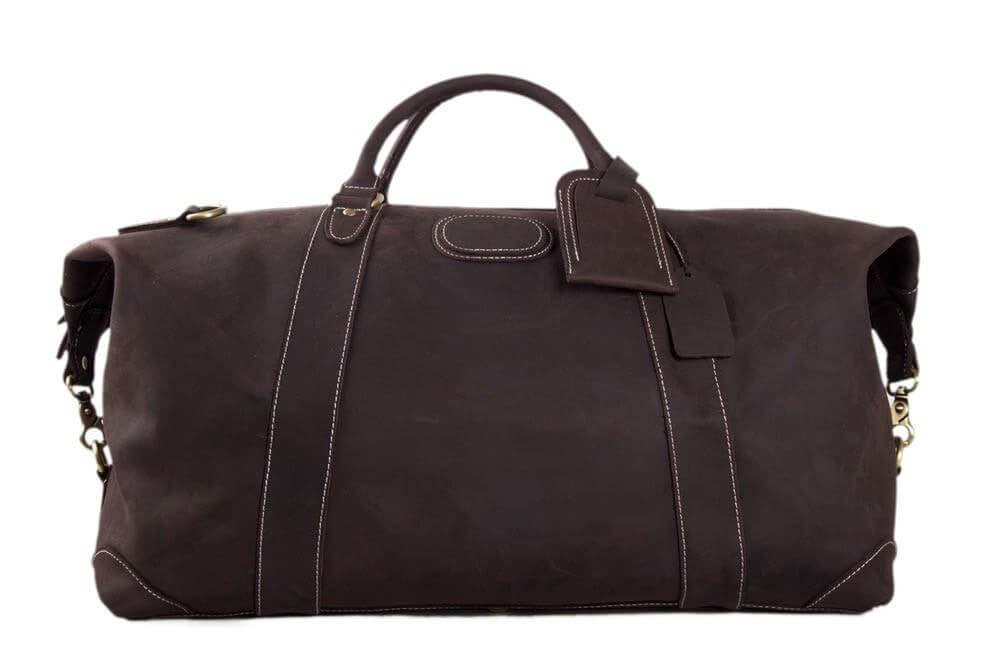 Handmade Top Grain Leather Weekender Bag, Men's Duffle Bag, Travel Bag DZ07 - echopurse