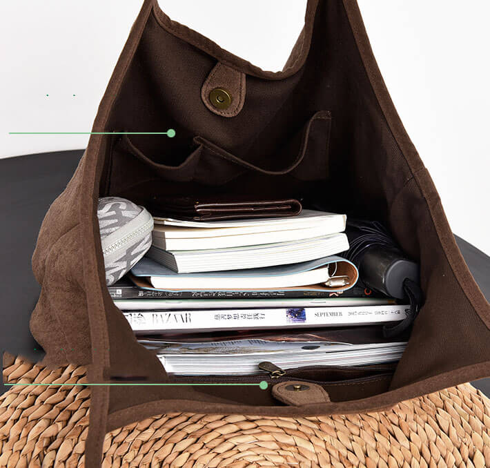 Vintage Totes, Daily Purse, Women Handbags, Canvas Shopping Bag D001 - echopurse