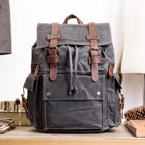 Laptop Backpack, Canvas Rucksacks, School Bag, Retro Diaper Bag, Backpack For 16" Laptop BM5358 - echopurse