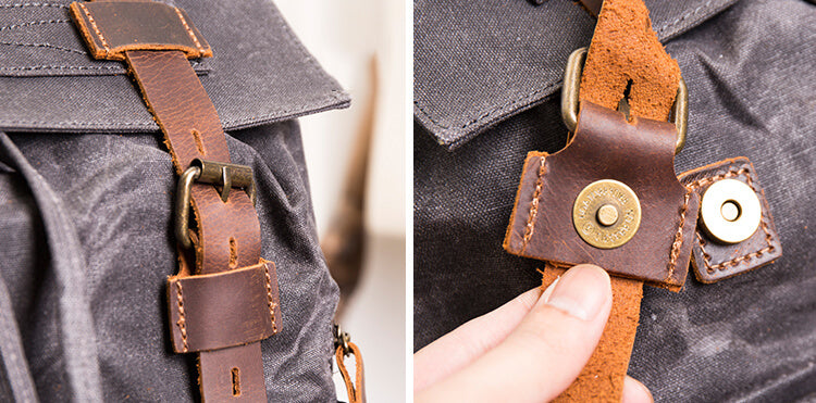 Laptop Backpack, Canvas Rucksacks, School Bag, Retro Diaper Bag, Backpack For 16" Laptop BM5358 - echopurse