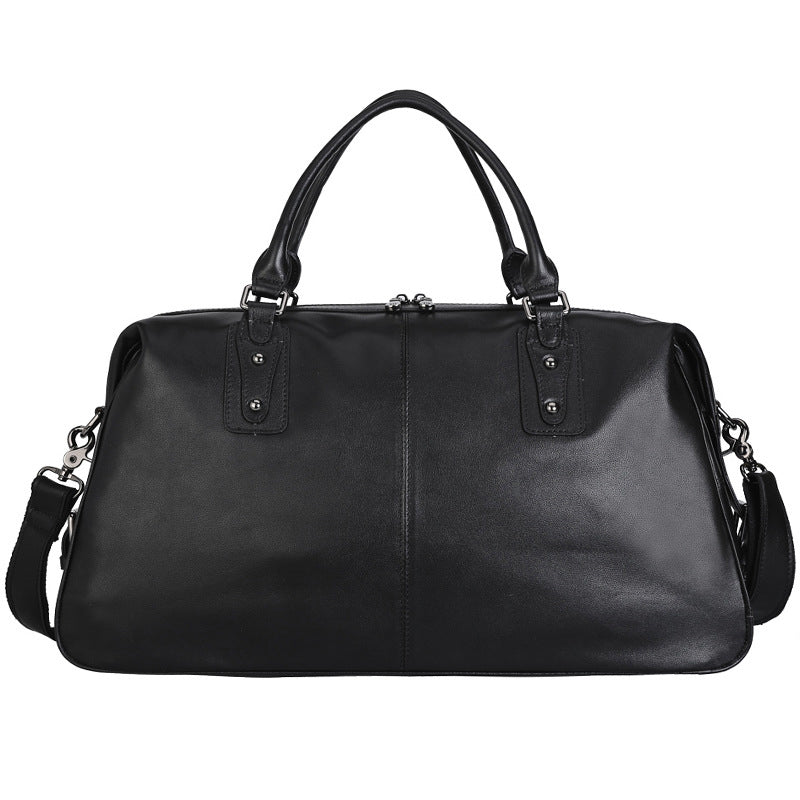 Large Leather Duffel Bag Carry-On Weekend Bag Men's Travel Bag Overnight Traveling Bag - echopurse