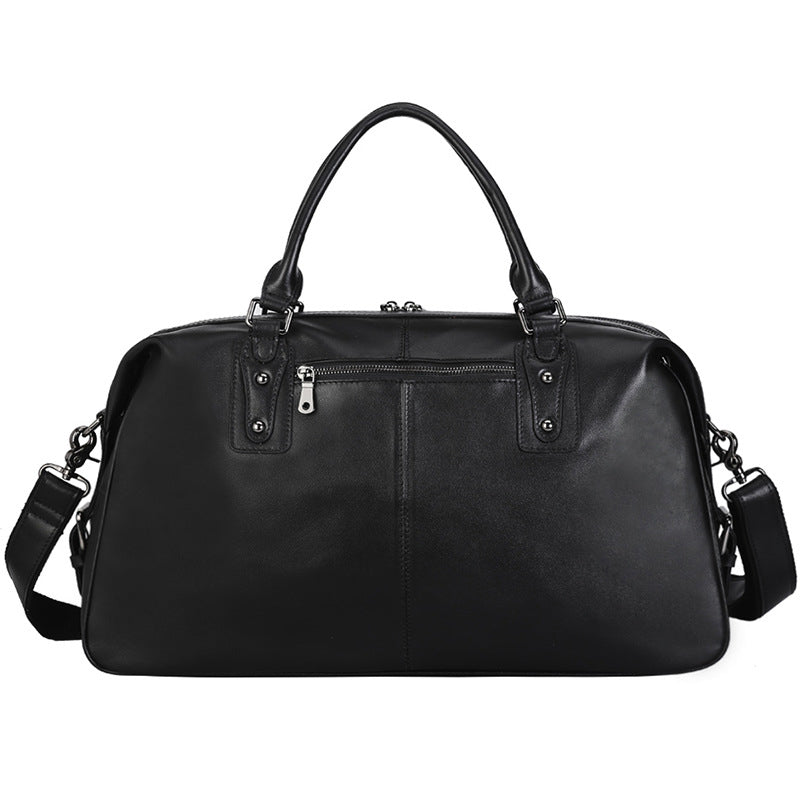 Large Leather Duffel Bag Carry-On Weekend Bag Men's Travel Bag Overnight Traveling Bag - echopurse