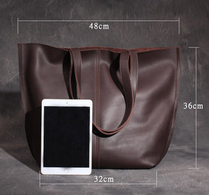 Large Tote Bag, Women's Handbag, Vintage Leather Bag, Shopping Purse 8932 - echopurse