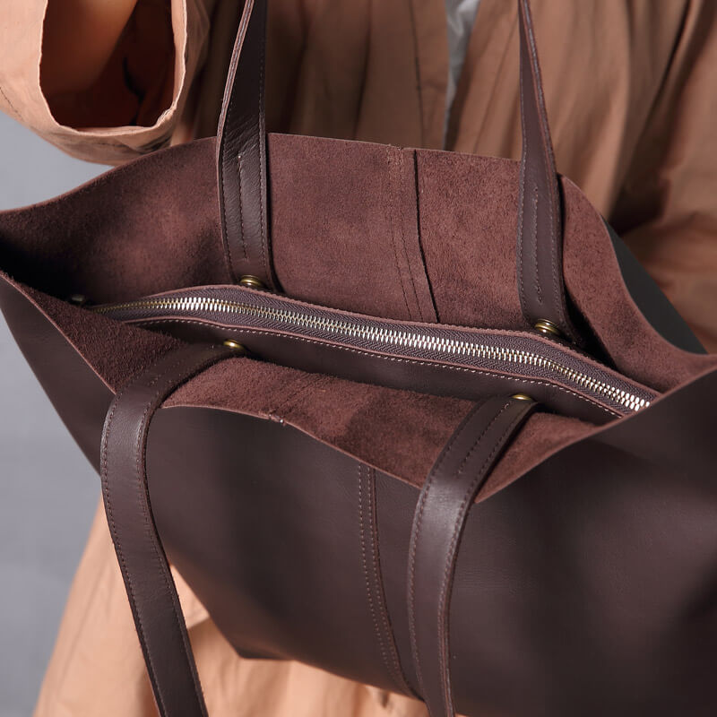 Large Tote Bag, Women's Handbag, Vintage Leather Bag, Shopping Purse 8932 - echopurse