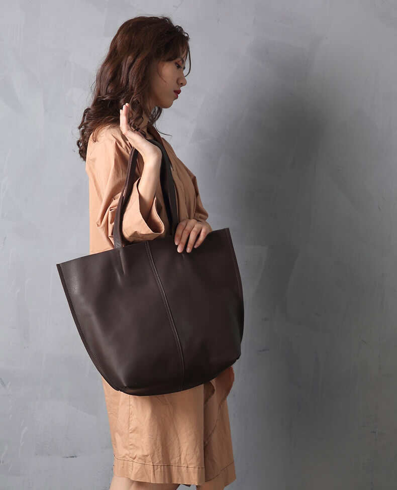 Oversized leather handbags hot sale