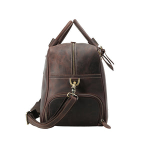 Leather Duffel Bag Vintage Carry-On Weekender Duffle Bag Travel Bag Overnight Traveling Bag - echopurse