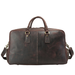 Leather Duffel Bag Vintage Carry-On Weekender Duffle Bag Travel Bag Overnight Traveling Bag - echopurse